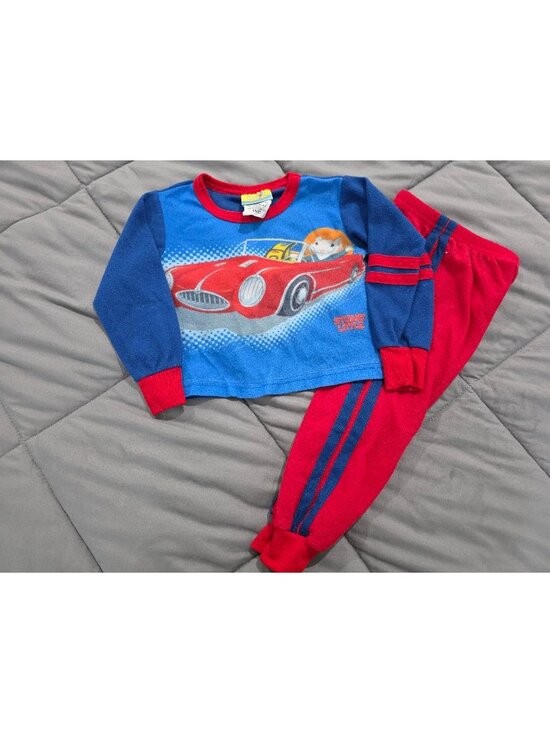Other - Vintage Stuart Little 24 months/2T Toddler Fleece Pajama Set Red Blue 2-Piece